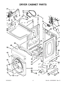 02 - Dryer Cabinet Parts parts for Maytag Washer Dryer Combo MLE20PDBGW1 / from AppliancePartsPros.com