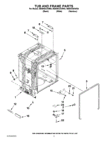 05 - Tub And Frame Parts parts for Maytag Dishwasher MDB4630AWS4 / from AppliancePartsPros.com
