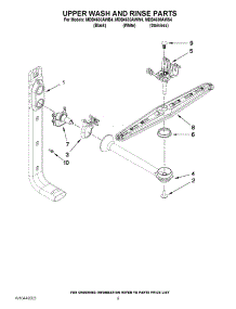 07 - Upper Wash And Rinse Parts parts for Maytag Dishwasher MDB4630AWS4 / from AppliancePartsPros.com