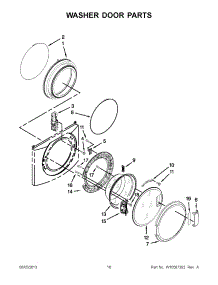 08 - Washer Door Parts parts for Maytag Washer Dryer Combo MLE20PDBGW2 / from AppliancePartsPros.com