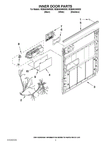 03 - Inner Door Parts parts for Maytag Dishwasher MDB4630AWS5 / from AppliancePartsPros.com