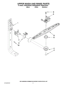 07 - Upper Wash And Rinse Parts parts for Maytag Dishwasher MDB4630AWS5 / from AppliancePartsPros.com