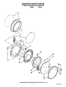 05 - Washer Door Parts parts for Maytag Washer Dryer Combo MLE20PDBYW0 / from AppliancePartsPros.com