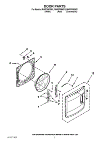 02 - Door Parts parts for Maytag Washer MHW7000XG1 / from AppliancePartsPros.com
