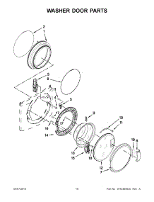 05 - Washer Door Parts parts for Maytag Washer Dryer Combo MLE20PDBYW2 / from AppliancePartsPros.com
