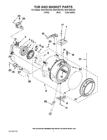 05 - Tub And Basket Parts parts for Maytag Washer MHW7000XR0 / from AppliancePartsPros.com