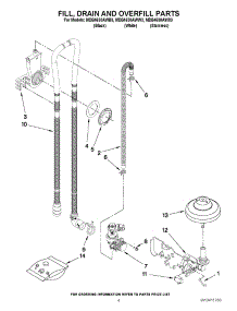 04 - Fill, Drain And Overfill Parts parts for Maytag Dishwasher MDB4630AWW3 / from AppliancePartsPros.com