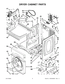 02 - Dryer Cabinet Parts parts for Maytag Washer Dryer Combo MLE20PDBZW1 / from AppliancePartsPros.com