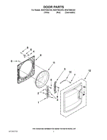 02 - Door Parts parts for Maytag Washer MHW7000XW0 / from AppliancePartsPros.com