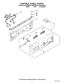 03 - Control Panel Parts parts for Maytag Washer MHW7000XW2 / from AppliancePartsPros.com