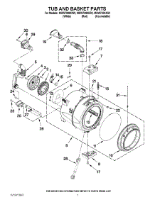 05 - Tub And Basket Parts parts for Maytag Washer MHW7000XW2 / from AppliancePartsPros.com