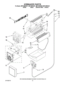 08 - Icemaker Parts parts for Maytag Refrigerator MBF1958XEB1 / from AppliancePartsPros.com