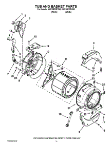 08 - Tub And Basket Parts parts for Maytag Washer Dryer Combo MLE20PRBYW0 / from AppliancePartsPros.com