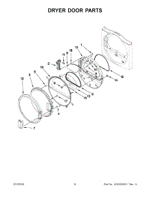 04 - Dryer Door Parts parts for Maytag Washer Dryer Combo MLE20PRBYW1 / from AppliancePartsPros.com