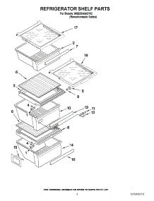 03 - Refrigerator Shelf Parts parts for Maytag Refrigerator MSB2554AEY02 / from AppliancePartsPros.com