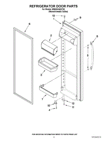 05 - Refrigerator Door Parts parts for Maytag Refrigerator MSB2554AEY02 / from AppliancePartsPros.com