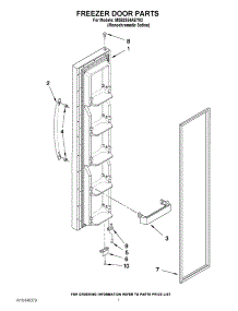 06 - Freezer Door Parts parts for Maytag Refrigerator MSB2554AEY02 / from AppliancePartsPros.com