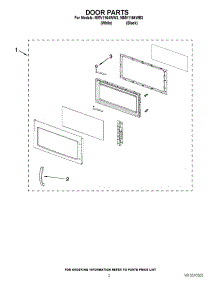02 - Door Parts parts for Maytag Microwave MMV1164WB3 / from AppliancePartsPros.com