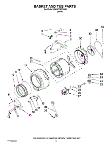 04 - Basket And Tub Parts parts for Maytag Washer MHWC7500YW0 / from AppliancePartsPros.com