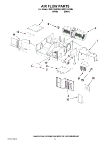 04 - Air Flow Parts parts for Maytag Microwave MMV1164WB4 / from AppliancePartsPros.com