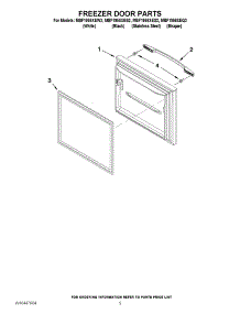 03 - Freezer Door Parts parts for Maytag Refrigerator MBF1958XEQ2 / from AppliancePartsPros.com
