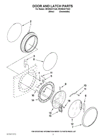02 - Door And Latch Parts parts for Maytag Washer MHWE251YG00 / from AppliancePartsPros.com