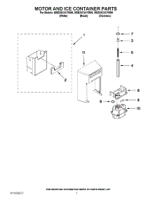 05 - Motor And Ice Container Parts parts for Maytag Refrigerator MSB26C4XYB00 / from AppliancePartsPros.com