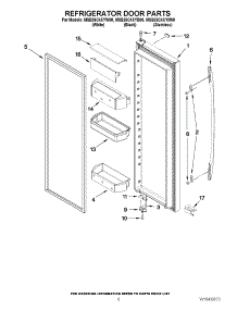 06 - Refrigerator Door Parts parts for Maytag Refrigerator MSB26C4XYB00 / from AppliancePartsPros.com