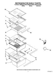03 - Refrigerator Shelf Parts parts for Maytag Refrigerator MSB26C4XYM00 / from AppliancePartsPros.com