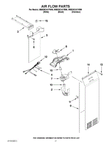11 - Air Flow Parts parts for Maytag Refrigerator MSB26C4XYM00 / from AppliancePartsPros.com