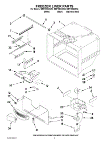 02 - Freezer Liner Parts parts for Maytag Refrigerator MBF1958XES3 / from AppliancePartsPros.com
