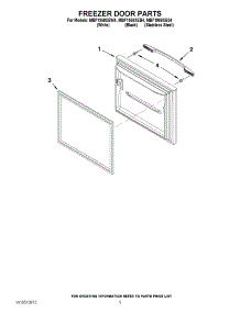 03 - Freezer Door Parts parts for Maytag Refrigerator MBF1958XES4 / from AppliancePartsPros.com