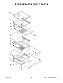 03 - Refrigerator Shelf Parts parts for Maytag Refrigerator MSB27C2XAB00 / from AppliancePartsPros.com