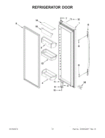 06 - Refrigerator Door parts for Maytag Refrigerator MSB27C2XAM00 / from AppliancePartsPros.com