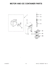 05 - Motor And Ice Container Parts parts for Maytag Refrigerator MSB27C2XAW00 / from AppliancePartsPros.com
