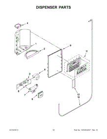 08 - Dispenser Parts parts for Maytag Refrigerator MSB27C2XAW00 / from AppliancePartsPros.com