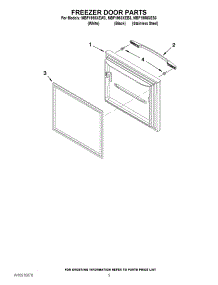 03 - Freezer Door Parts parts for Maytag Refrigerator MBF1958XEW3 / from AppliancePartsPros.com
