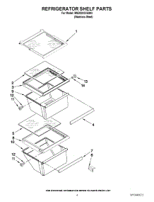 03 - Refrigerator Shelf Parts parts for Maytag Refrigerator MSD2242VES03 / from AppliancePartsPros.com