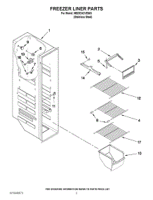 04 - Freezer Liner Parts parts for Maytag Refrigerator MSD2242VES03 / from AppliancePartsPros.com