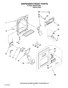 08 - Dispenser Front Parts parts for Maytag Refrigerator MSD2242VES03 / from AppliancePartsPros.com