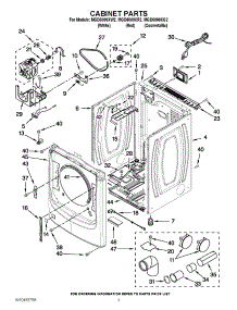 02 - Cabinet Parts parts for Maytag Dryer MGD6000XW2 / from AppliancePartsPros.com