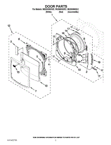 05 - Door Parts parts for Maytag Dryer MGD6000XW2 / from AppliancePartsPros.com