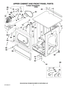 03 - Upper Cabinet And Front Panel Parts parts for Maytag Dryer MLE24PDAGW1 / from AppliancePartsPros.com