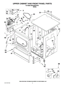 03 - Upper Cabinet And Front Panel Parts parts for Maytag Dryer MLE24PDAYW0 / from AppliancePartsPros.com