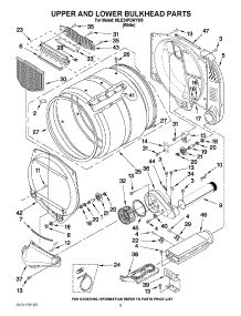 04 - Upper And Lower Bulkhead Parts parts for Maytag Dryer MLE24PDAYW0 / from AppliancePartsPros.com