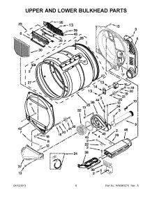 04 - Upper And Lower Bulkhead Parts parts for Maytag Dryer MLE24PDAYW2 / from AppliancePartsPros.com