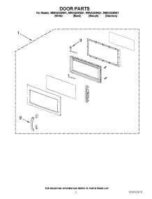 02 - Door Parts parts for Maytag Microwave MMV4203WB1 / from AppliancePartsPros.com
