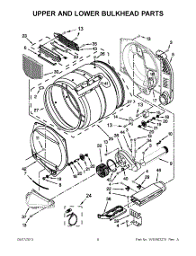04 - Upper And Lower Bulkhead Parts parts for Maytag Dryer MLE24PDAZW2 / from AppliancePartsPros.com