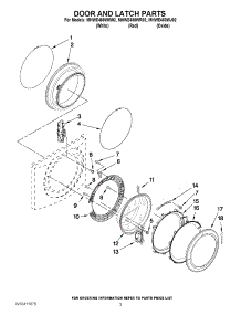 02 - Door And Latch Parts parts for Maytag Washer MHWE450WR02 / from AppliancePartsPros.com