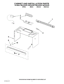 06 - Cabinet And Installation Parts parts for Maytag Microwave MMV4203WQ2 / from AppliancePartsPros.com
